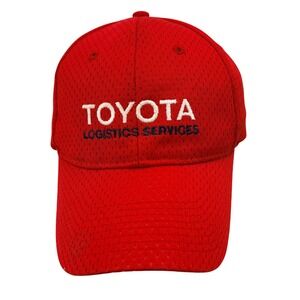 Toyota Logistics Services Hat Mens Red Mesh Team Texas Otto Baseball Cap Adj